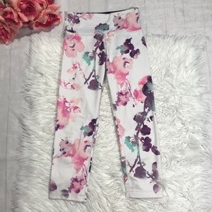Lululemon Wunder Under Blurred Blossom Crop Tights